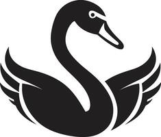 Whimsical Swan Symbol Vector Swan Beauty