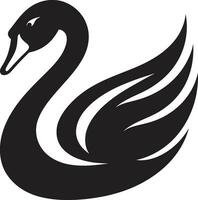 Intricate Swan Reflection Sculpted Swan Emblem vector