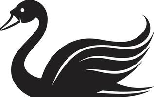 Graceful Swan in Monochrome Chic Swan Icon vector