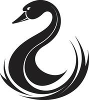 cisne lago logo diseño elegante cisne perfil icono vector