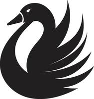 Elegant Swan Majesty Swan Lake Logo in Vector
