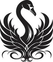 Minimal Swan Serenity Vectorized Swan Elegance vector