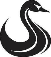 mínimo cisne lago símbolo vectorizado cisne silueta vector