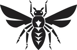 Black Hawk Wasp Icon Natures Deadly Hunter vector