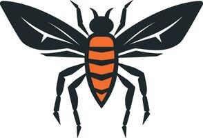 Black Hawk Wasp Mastery Predator of Arid Plains vector