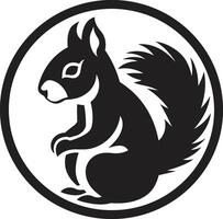The Midnight Acrobat Minimalist Squirrel Logo vector