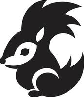 Inked Squirrel Symbol Sleek Silhouette Squirrel vector