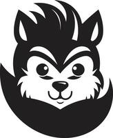 Midnight Delight Logo Sleek Squirrel in Black vector