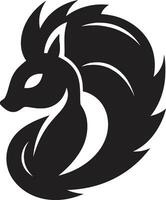 Shadowplay Squirrel Badge Noir Squirrel Silhouette vector