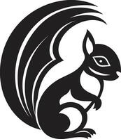 Noir Squirrel Silhouette Midnight Delight Logo vector