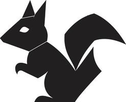 Squirrel Silhouette Vector Design Elegant Black Squirrel Icon