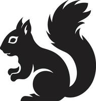 Squirrel Profile Black Vector Modern Squirrel Logo Icon