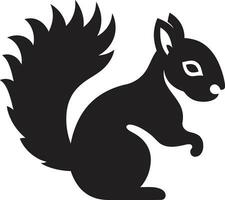 Stylish Squirrel Icon Design Contemporary Squirrel Silhouette vector