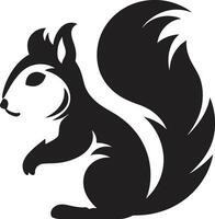 Black Squirrel Iconography Squirrel Artwork Vector Design