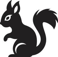 Squirrel Artwork Vector Design Squirrel Graphic in Black and White