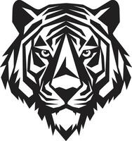 The Onyx Tiger Icon Untamed Predator Insignia vector