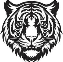 Onyx Tiger Monarchy Icon Sinister Beauty Emblem vector