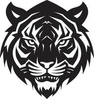 Shadowed Wildcat Icon Black Tiger Pride Seal vector