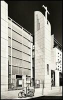 Modern Parisian Church in Monochrome photo