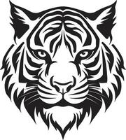 Graceful Onyx Tiger Pride Prowling Majesty Iconography vector