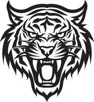 Ferocious Roar Emblem Sinister Panthera Symbol vector