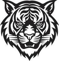 siniestro Tigre sello majestuoso Tigre iconografía vector