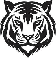 Panthera Tigris Insignia Ferocious Jungle Cat Badge vector