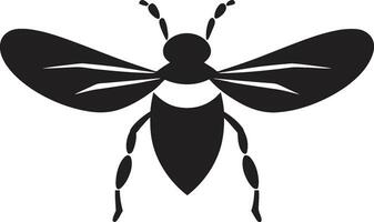 Monochrome Fly Icon Tsetse Pestilence Symbol vector
