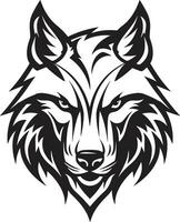 Wolf Majesty Crest Ferocious Roar Emblem vector