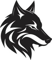 Mighty Wolf Symbol Midnight Timberwolf Insignia vector