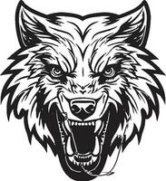 Wild Beauty Illustration Onyx Lycanthrope Insignia vector