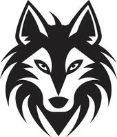 monocromo lobo majestad medianoche cazador Insignia vector