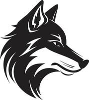 Alphas Hunt Emblem Elegant Wolf Face Badge vector