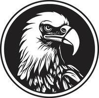 Black Vector Carrion Symbol Vultures Regal Majesty Badge