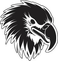 Elegant Vultures Vigilant Stare Silent Carrion Hunter Badge vector