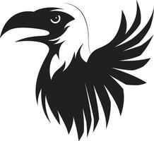 Black Vector Sky Roamer Icon Graceful Vultures Hunting Badge