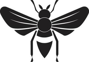 Dark Avian Plague Badge Monochromatic Wasps Wrath Insignia vector