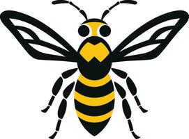 Monochrome Insect Tyrant Silent Wasp Avenger Icon vector