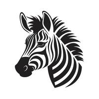 Striped Elegance of Nature Majestic Zebra Portrait Badge vector