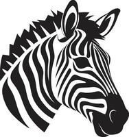 Silent Stripes of Serenity Mark Monochromatic Safari Icon vector