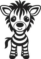 Majestic Zebra Portrait Badge Zebras Silent Stroll Emblem vector