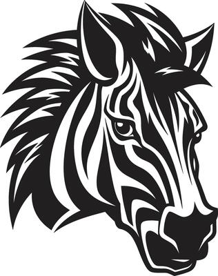 Stealthy Striped Safari Icon Shadowed Zebras Silent Wilderness