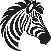 Majestic Wilderness Insignia Zebras Silent Elegance Crest vector