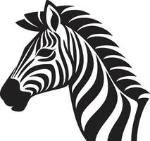 Silent Wilderness Insignia Monochromatic Zebras Regal Grace vector