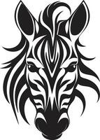 Shadowed Zebras Graceful Serenity Nights Striped Equine Majesty vector