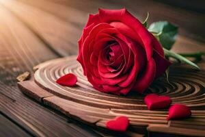el rojo Rosa es el símbolo de amor y romance. generado por ai foto