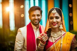 a beautiful indian wedding. AI-Generated photo