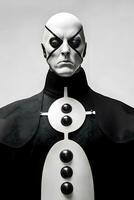 Postfuturistic Cyborg Man Portrait. Generative AI. photo