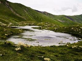 Serene Alpine Lake amidst Savoie Mountains   Saint Sorlin d'Arves Landscape photo