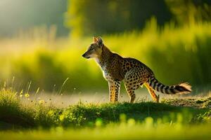 the cheetah is a fast runner and can reach speeds of up to 60 miles per hour. AI-Generated photo